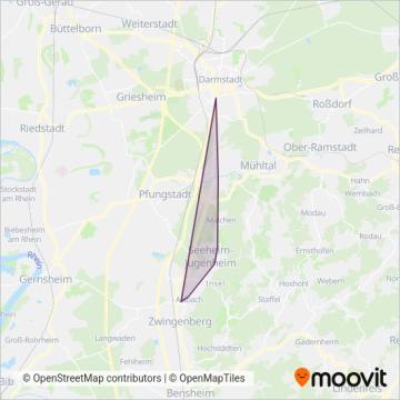 HEAG Mobilo (Bus) coverage area map