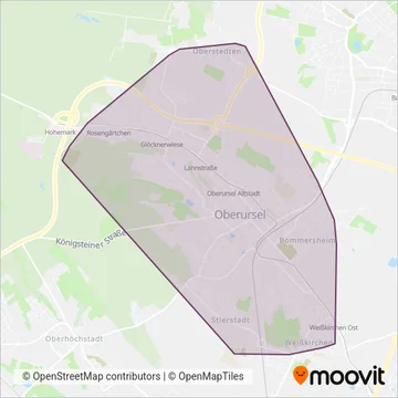Stadtwerke Oberursel coverage area map