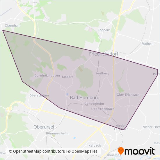 Magistrat der Stadt Homburg v.d.H. coverage area map