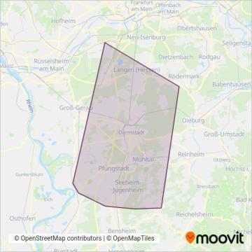HEAG mobiBus GmbH + Co. KG coverage area map