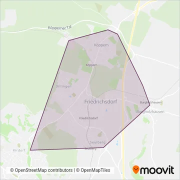 Схема покрытия компании Stadt Friedrichsdorf