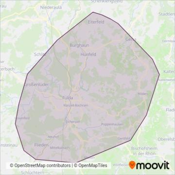 LNG Fulda coverage area map