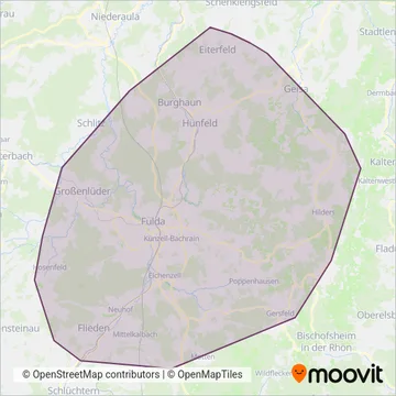 LNG Fulda coverage area map