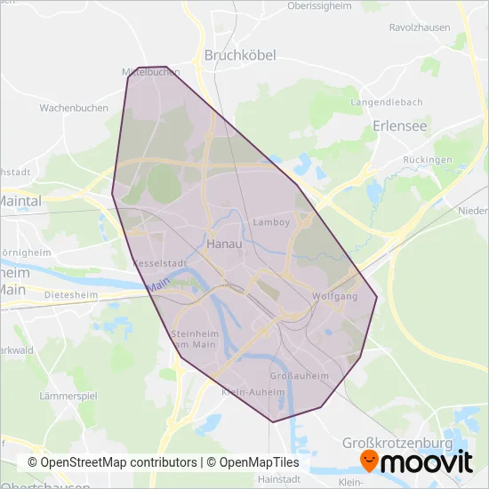 Hanauer Straßenbahn GmbH (Bus) Verbundsgebiet