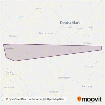 VGO Gießen coverage area map