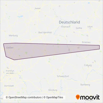VGO Gießen coverage area map