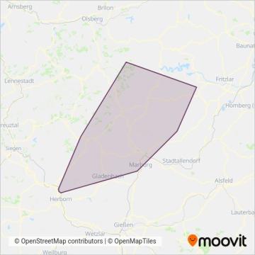 Схема покрытия компании ALV Marburg (Автобус)