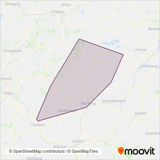 ALV Marburg coverage area map