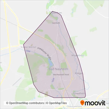 Схема покрытия компании Stadtwerke Bad Nauheim