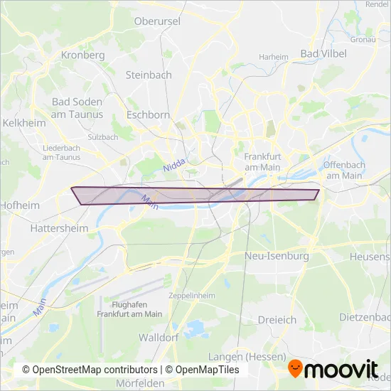 Urberacher Omnibusbetrieb coverage area map