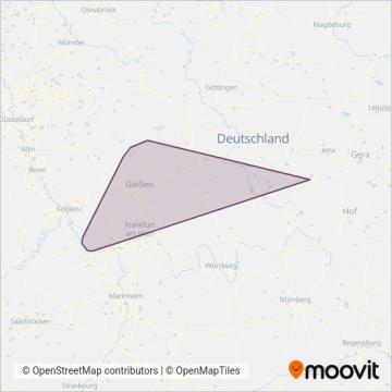 ALV Oberhessen (Bus) coverage area map