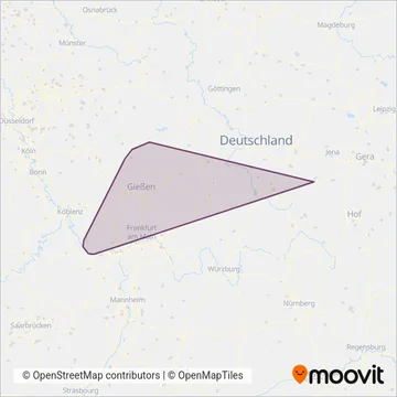 Схема покрытия компании ALV Oberhessen (Автобус)