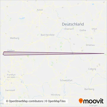 Схема покрытия компании Wetzlarer Verkehrsbetriebe und Reisebüro GmbH