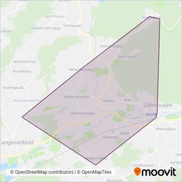 RDG Regionalverkehrsdienst Gründau E. Laubach e.K. coverage area map