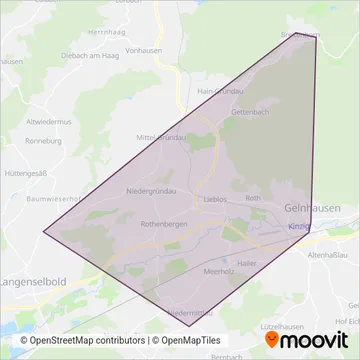 RDG Regionalverkehrsdienst Gründau E. Laubach e.K. coverage area map