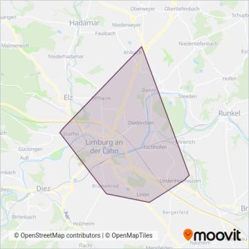 Stadtverkehr Limburg coverage area map