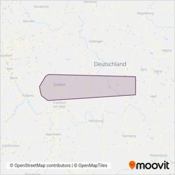Verkehrsgesellschaft Lahn-Dill-Weil mbH (LDK) - Bus coverage area map