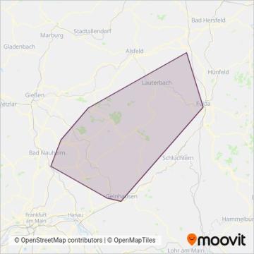 Frieda Gass coverage area map