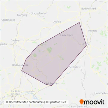 Frieda Gass coverage area map