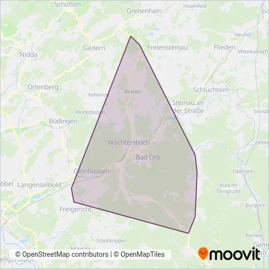 Regionalverkehr Main-Kinzig GmbH (Bus) Verbundsgebiet