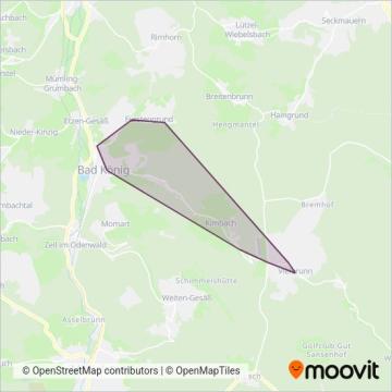 Kirchgäßner Reisen coverage area map