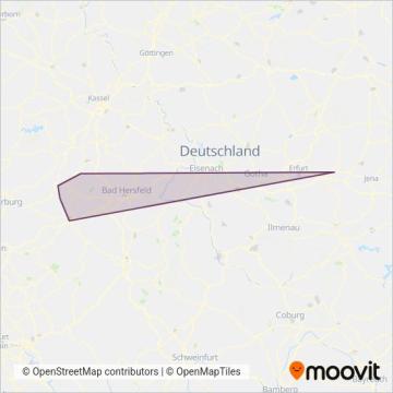 Schmetterling-Reisen Zulauf (Bus) coverage area map
