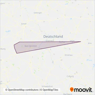 Schmetterling-Reisen Zulauf (Bus) coverage area map
