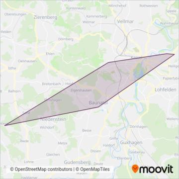 HLB Hessenbus Kassel coverage area map