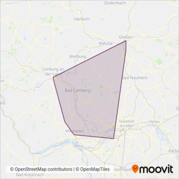 WEFRA-Bus GbR coverage area map