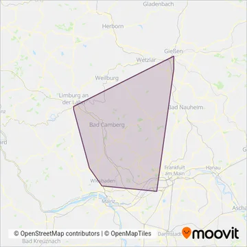 WEFRA-Bus GbR coverage area map