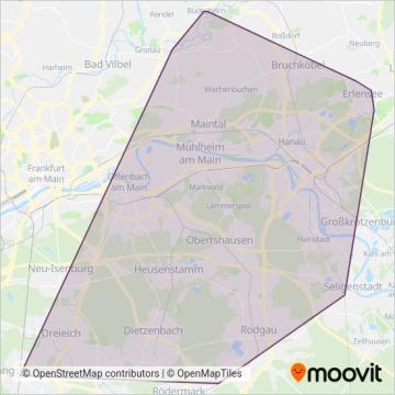 Racktours GmbH + Co. KG (Bus) coverage area map