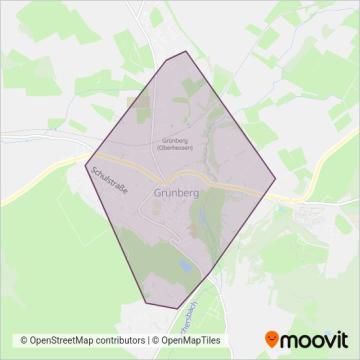 Stadt Grünberg coverage area map