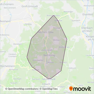Omnibusbetrieb Lust coverage area map