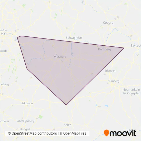 DB RegioNetz Verkehrs GmbH Westfrankenbahn (Bahn) Verbundsgebiet