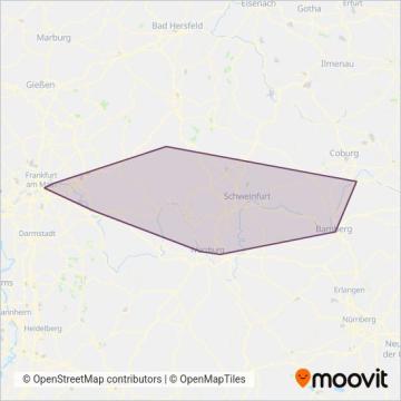 DB Regio AG Bayern coverage area map