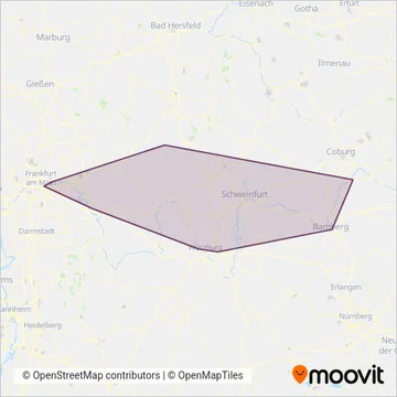 DB Regio AG Bayern coverage area map