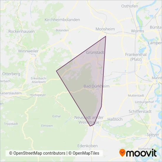 DB Regio AG Mitte Region Südwest (Bus) Verbundsgebiet