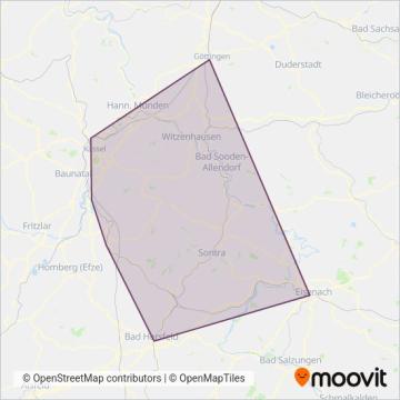 cantus Verkehrsgesellschaft (Rail) coverage area map