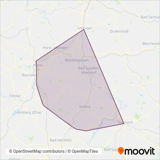 cantus Verkehrsgesellschaft (Bahn) Verbundsgebiet