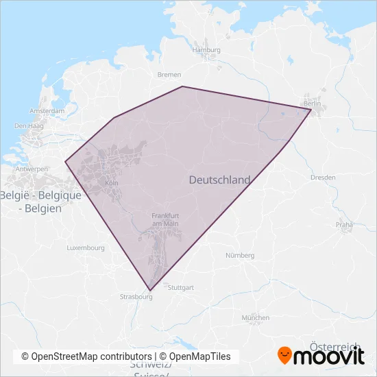 DB Fernverkehr (Codesharing) Verbundsgebiet