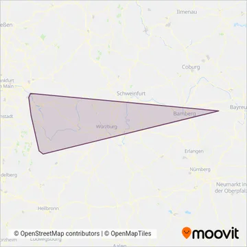 BUS coverage area map