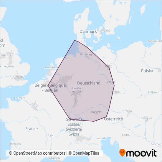 DB Fernverkehr AG Verbundsgebiet