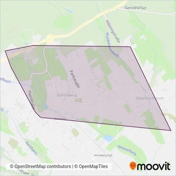 Stadtbus Kronberg im Taunus1 coverage area map