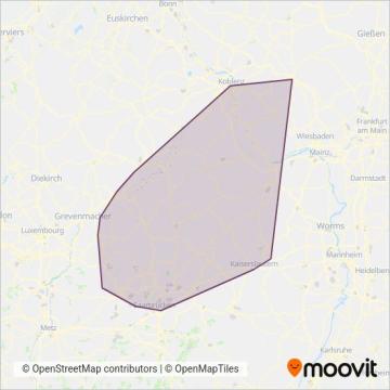 Unbekannt coverage area map