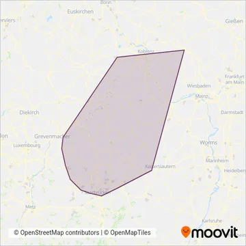 Unbekannt coverage area map