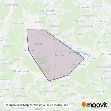 Frölich Linie (Bus) coverage area map