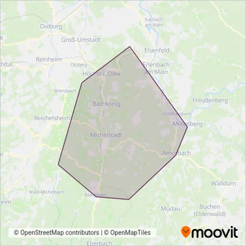 Схема покрытия компании Busverkehr Wissmüller