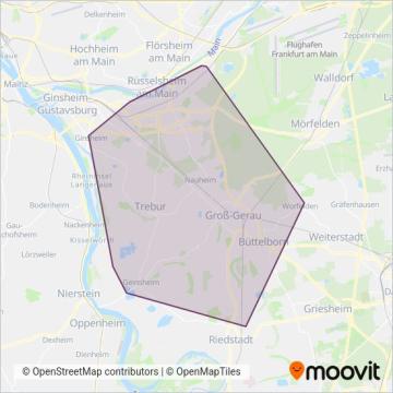 VerkehrsService GmbH Groß-Gerau (Bus) coverage area map