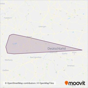 BKW Bad Wildungen (Bus) coverage area map