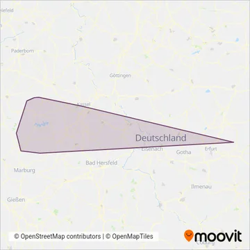 BKW Bad Wildungen (Bus) coverage area map